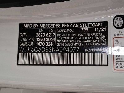 2022 Mercedes-Benz S-Class S 500 4MATIC® Sedan