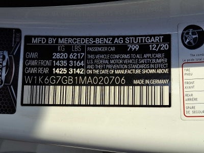 2021 Mercedes-Benz S-Class S 580 4MATIC® Sedan