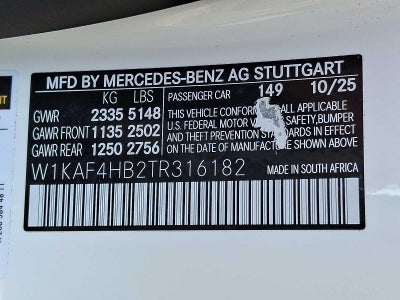 2026 Mercedes-Benz C-Class C 300 4MATIC® Sedan