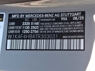 2026 Mercedes-Benz C-Class C 300 4MATIC® Sedan