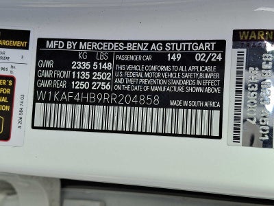 2024 Mercedes-Benz C-Class C 300 4MATIC® Sedan