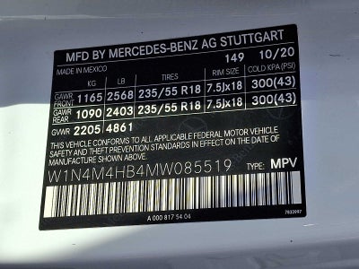 2021 Mercedes-Benz GLB GLB 250 4MATIC® SUV