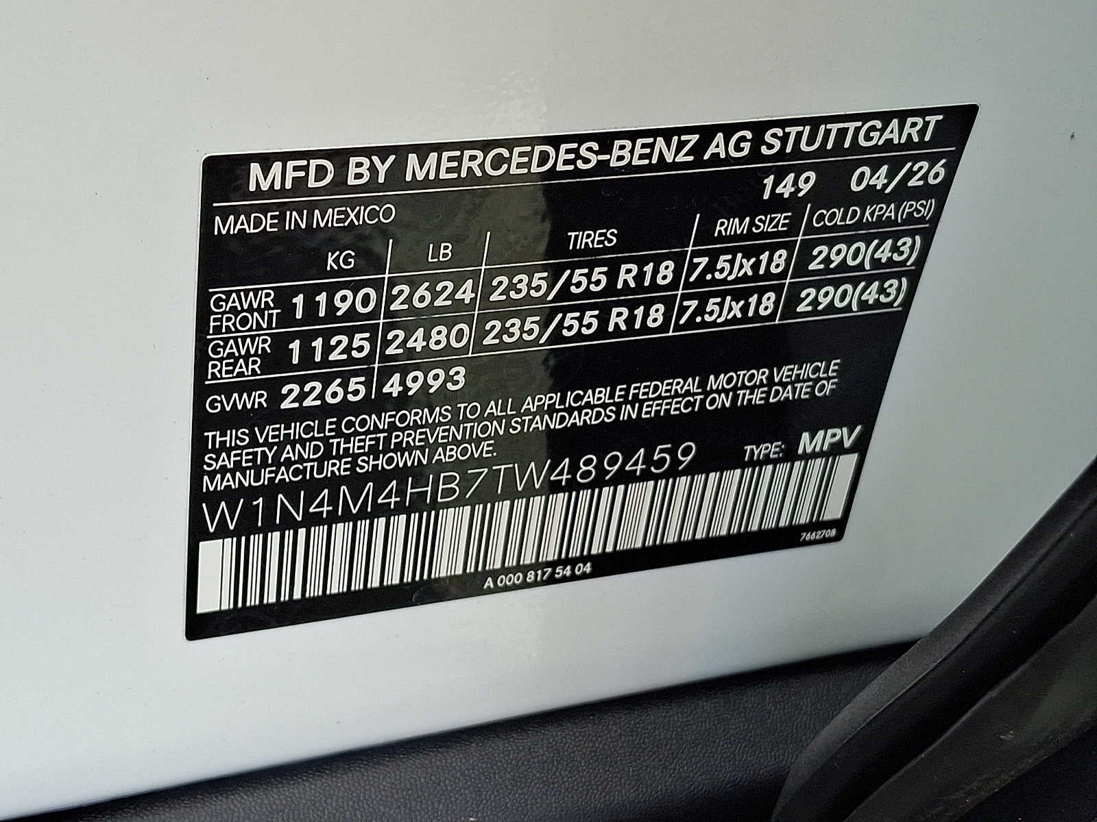 2026 Mercedes-Benz GLB GLB 250 4MATIC® SUV