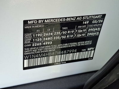 2026 Mercedes-Benz GLB GLB 250 4MATIC® SUV