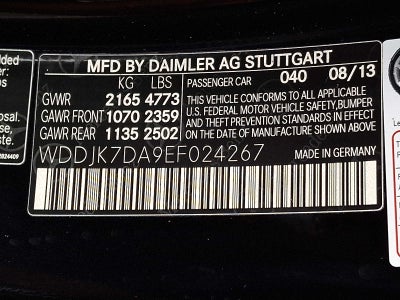 2014 Mercedes-Benz SL-Class 2dr Roadster SL 550