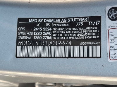 2018 Mercedes-Benz E-Class AMG® E 43 4MATIC® Sedan