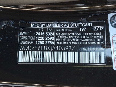 2018 Mercedes-Benz E-Class AMG® E 43 4MATIC® Sedan